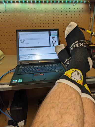 Bundaberg Rum socks, X200, Plan 9 (9front)